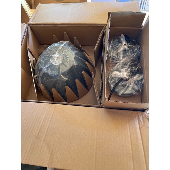 2 Pack New in the Box Elyona Adjustable Height Blue Hammered Pendant Light - Picture 6 of 8